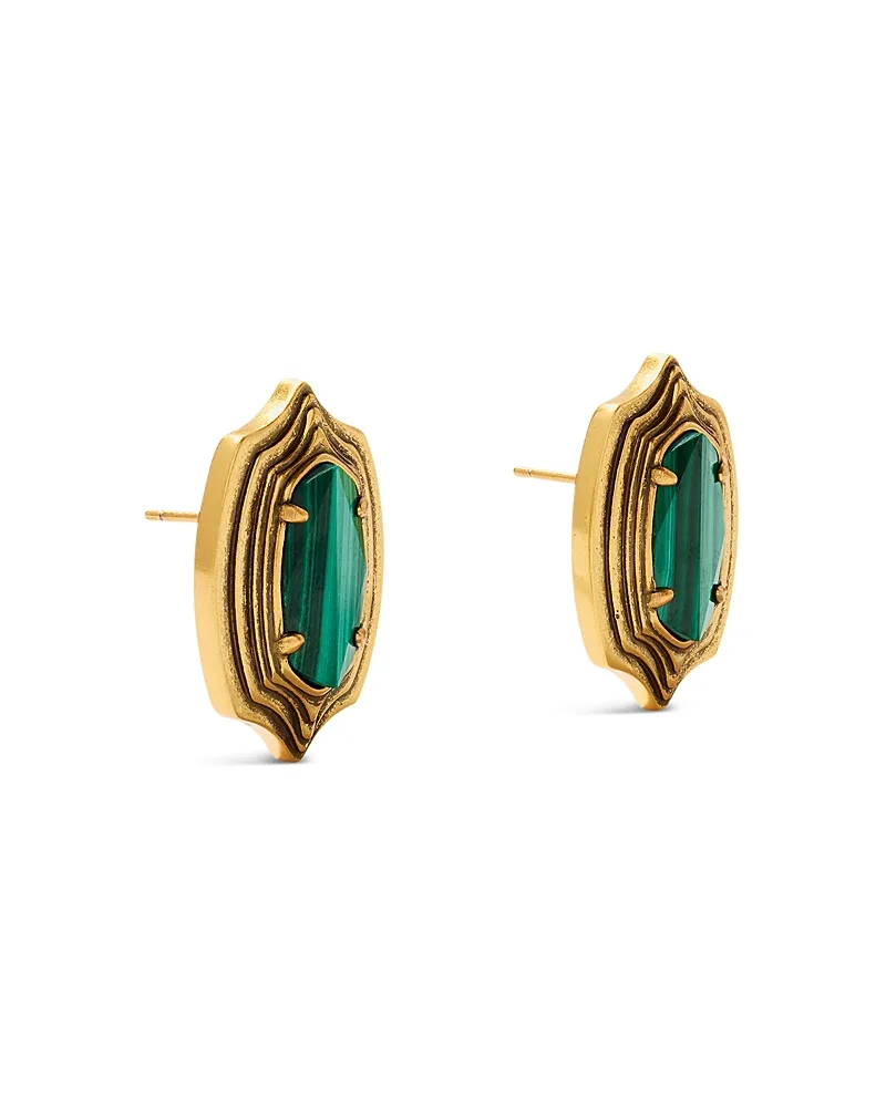 Ellie Stepped Frame Mother of Pearl Stud Earrings