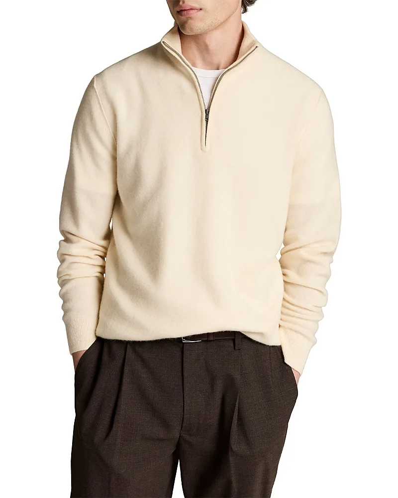 Thermal Quarter Zip Polo Sweater by Vince