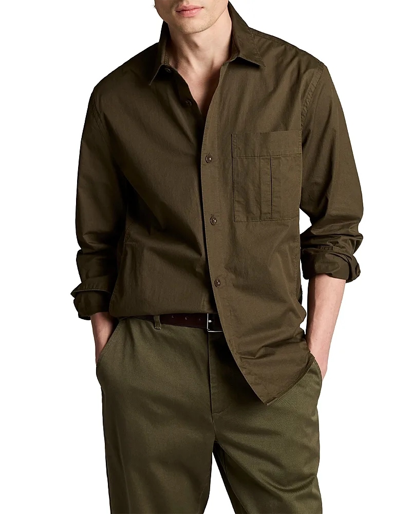 Classic Fit Cotton Overshirt by Vince