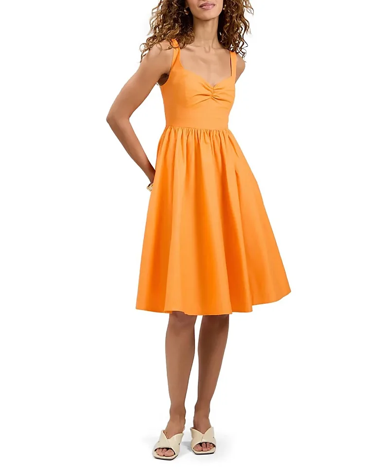 Mirabello Sweetheart Neck Midi Dress by Trina Turk