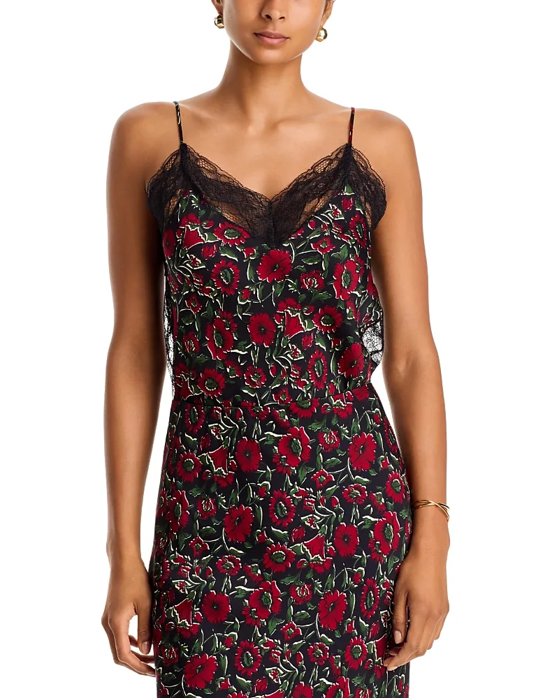 Johanan Lace Trim Printed Camisole by Veronica Beard