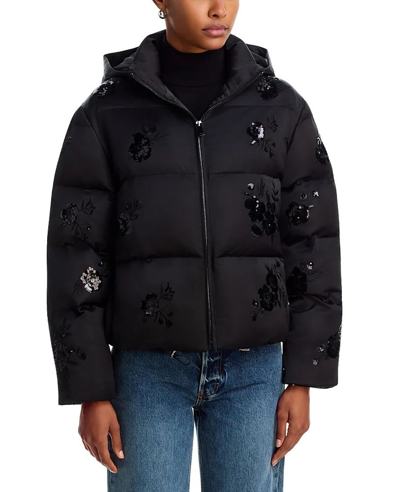 Ainsley Embellished Hooded Puffer Coat by Generation Love