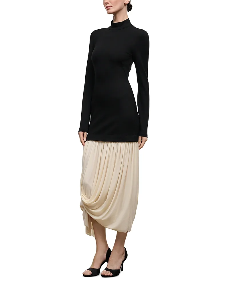 Donna Mixed Media Bodycon Dress by STAUD