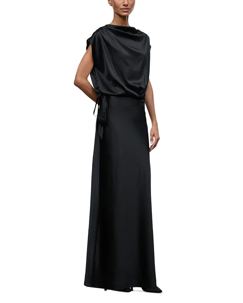 Evelyn Silk Stretch Satin Dress
