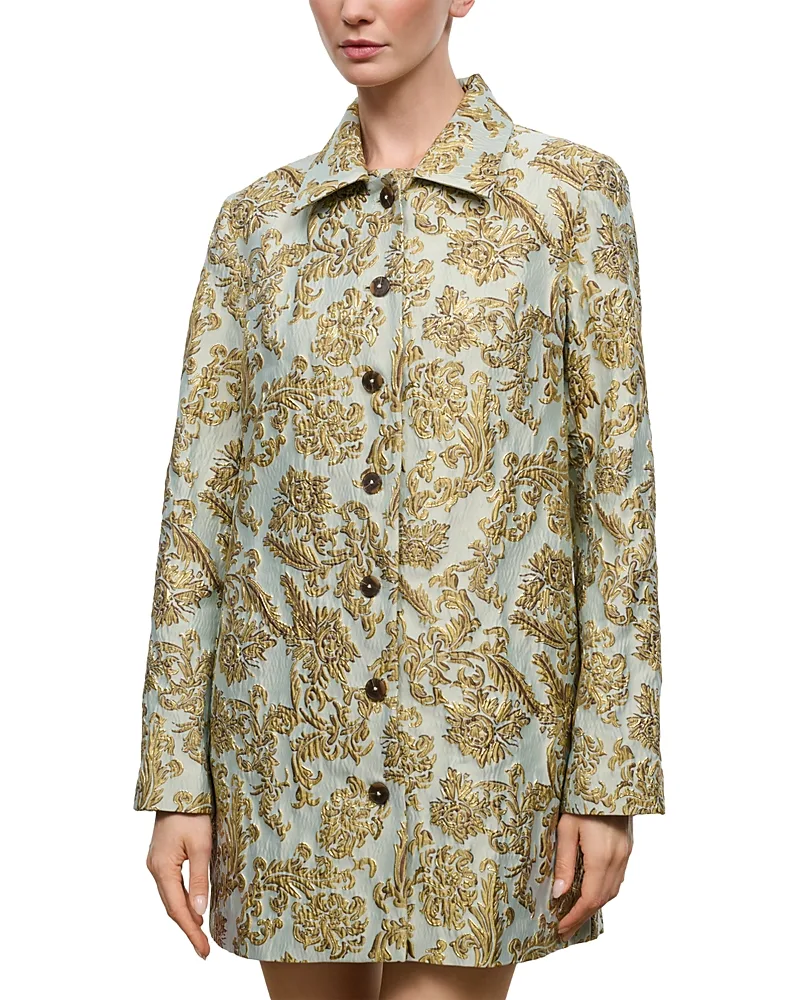 Halton Metallic Printed Jacket by STAUD