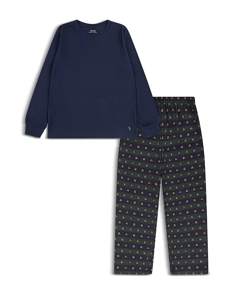 Long Sleeved Tee & Printed Pants Sleep Set by Polo Ralph Lauren