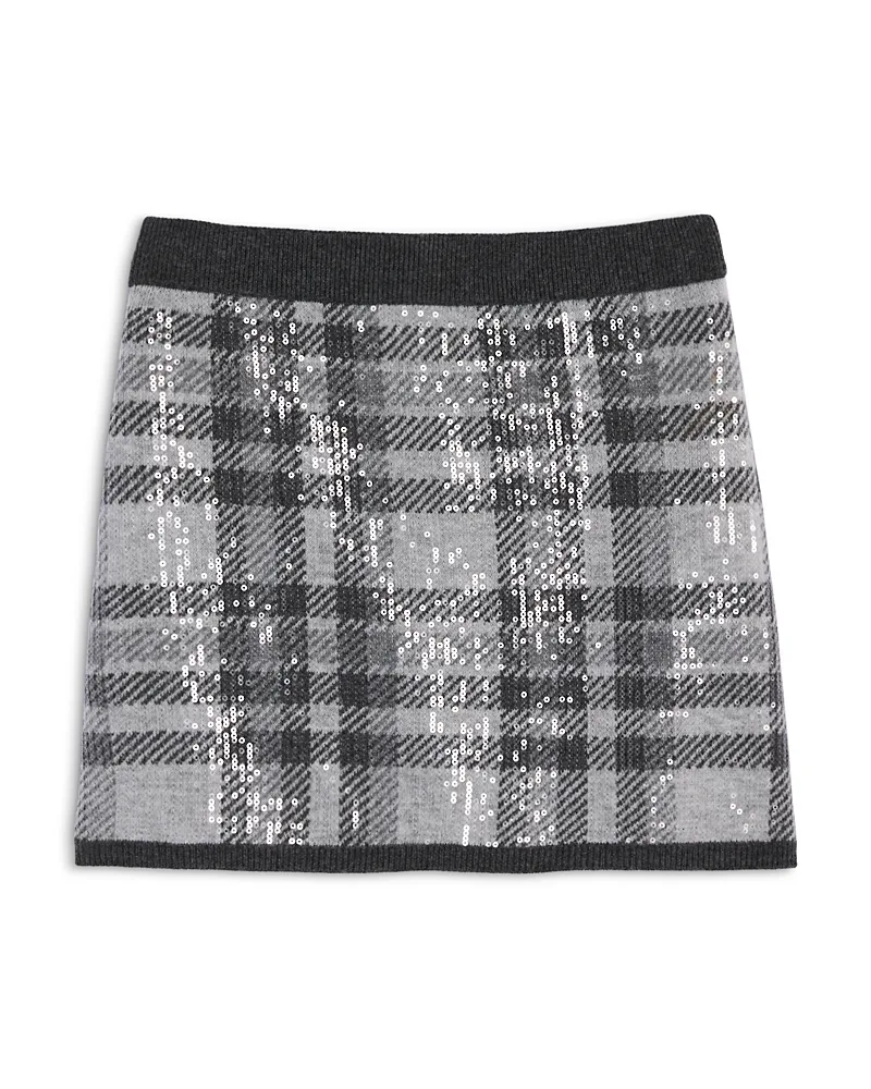 Plaid Sequin Skirt by AQUA