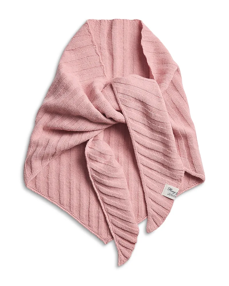 Cassidy Triangle Ribbed Cashmere Scarf by rag & bone