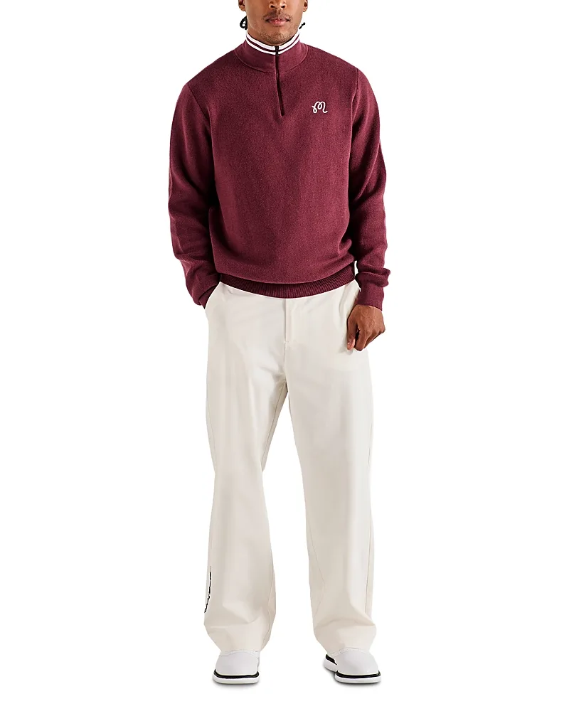 Sorrel Cotton Blend Quarter Zip Sweater by Malbon