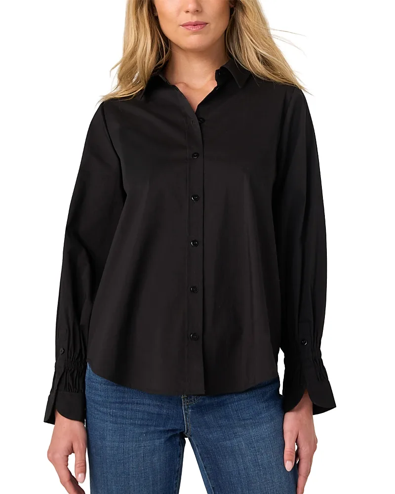Collared Button Front Top by Liverpool Los Angeles