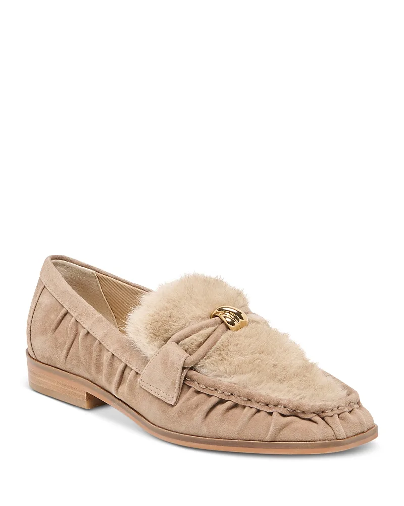 Bonie Plush Faux Fur Suede Loafers by Dolce Vita