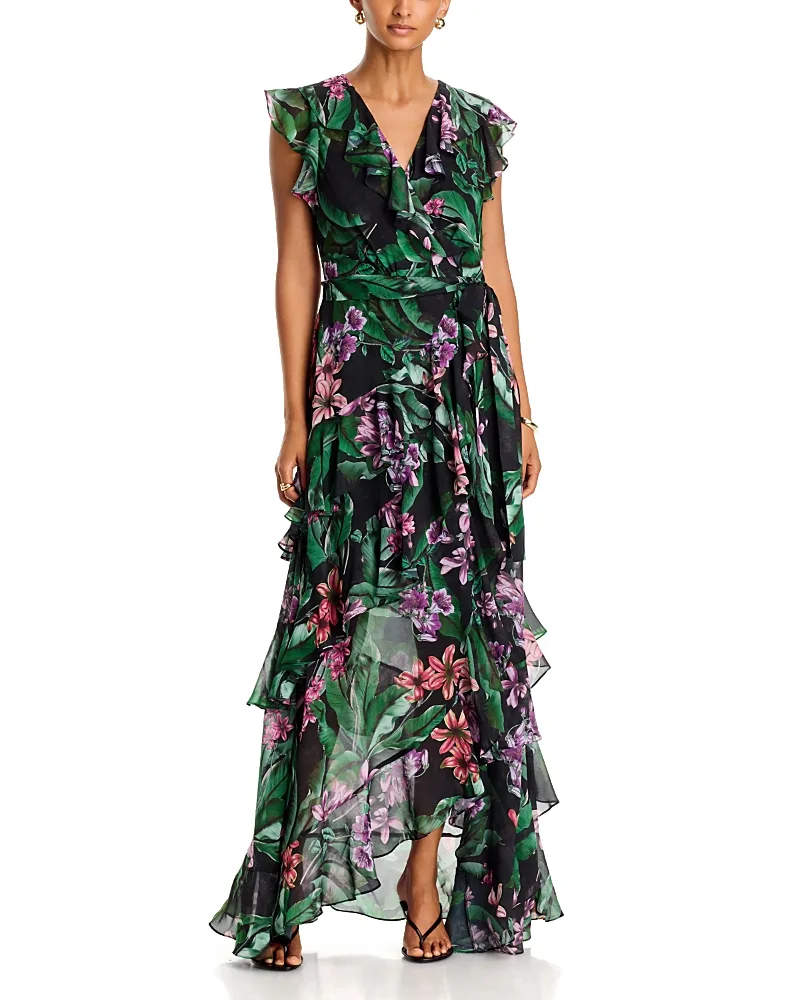 Miller Printed Ruffle Maxi Dress by Kobi Halperin