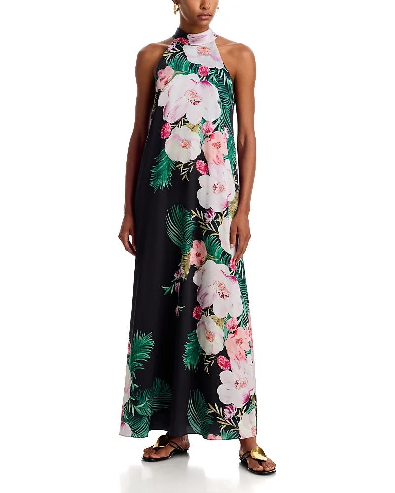 Misha Printed Halter Neck Maxi Dress by Kobi Halperin