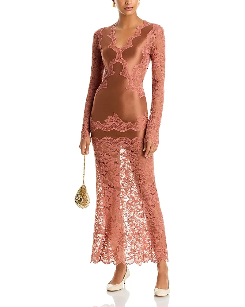 Lace Trim Maxi Dress by Rabanne