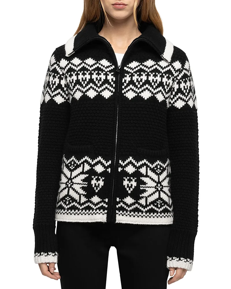Wool & Cashmere Gildas Lc Friezes Zippered Coat by Zadig & Voltaire