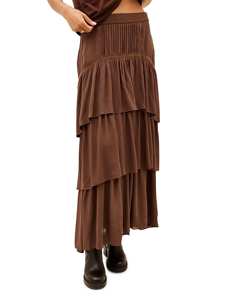 Besma Tiered Maxi Skirt by Ba & sh