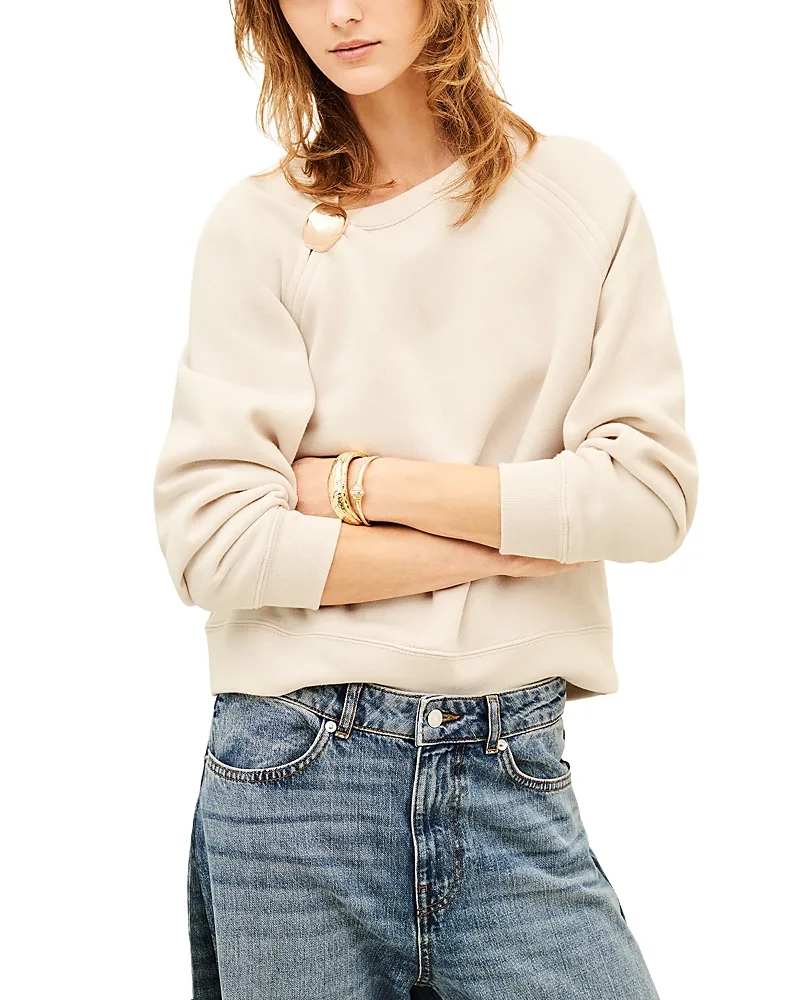Della Gathered Raglan Sweatshirt by Ba & sh