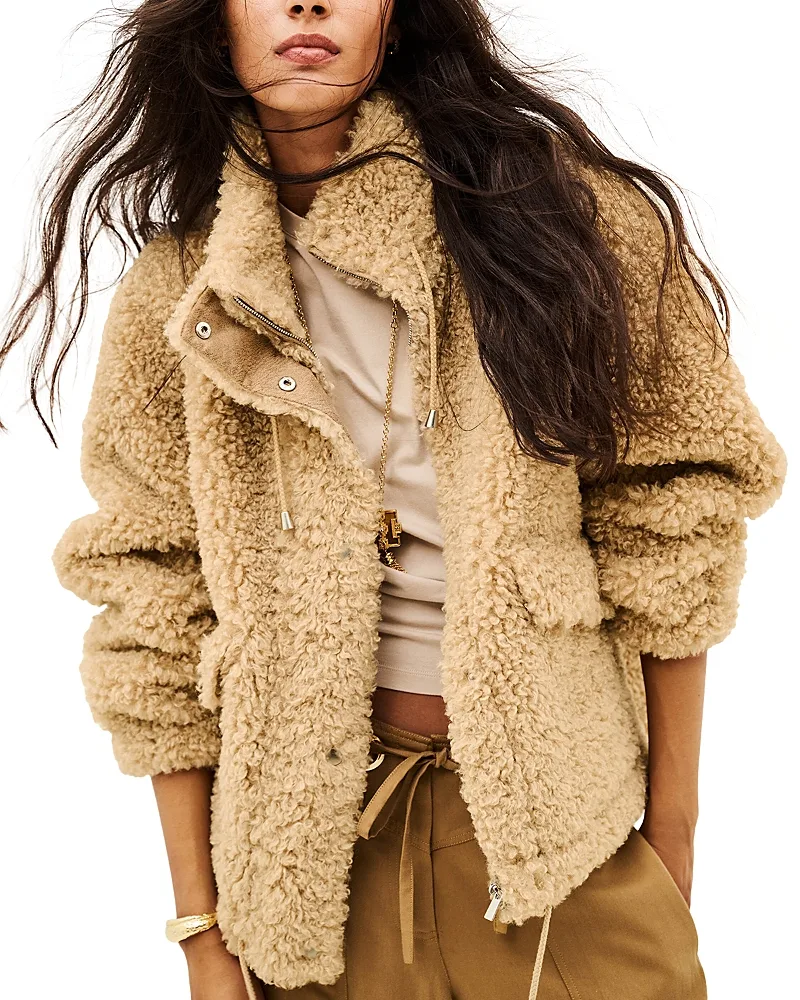 Sonjo Teddy Stand Collar Coat by Ba & sh