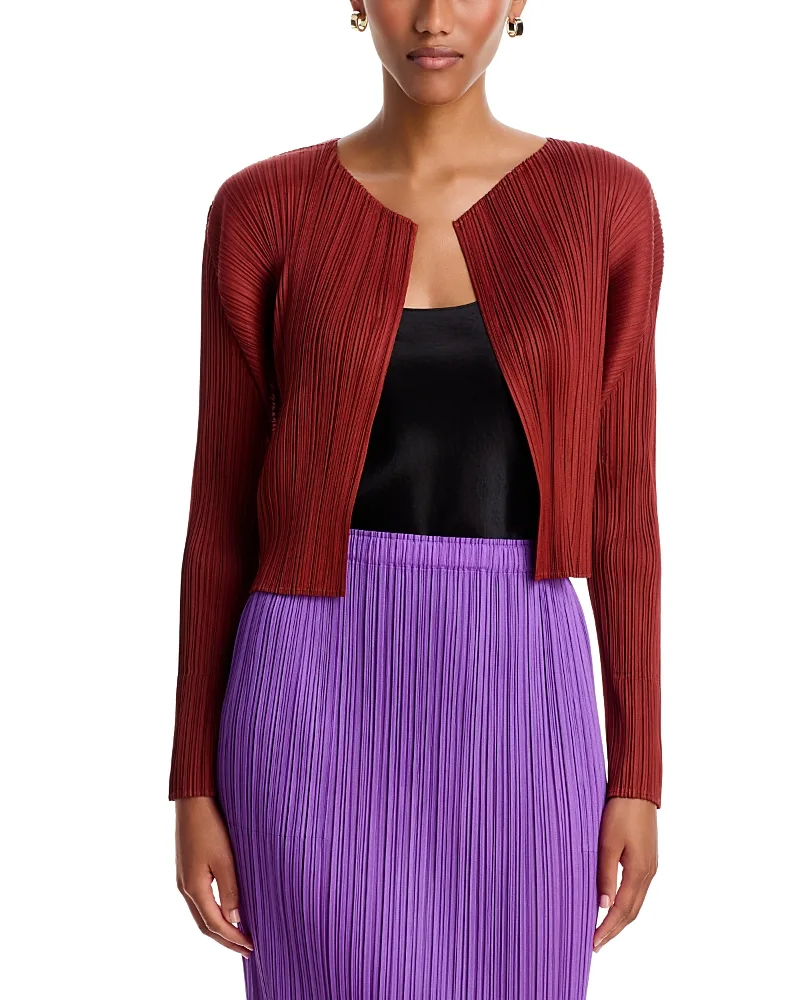 September Plisse Cardigan by Pleats Please Issey Miyake
