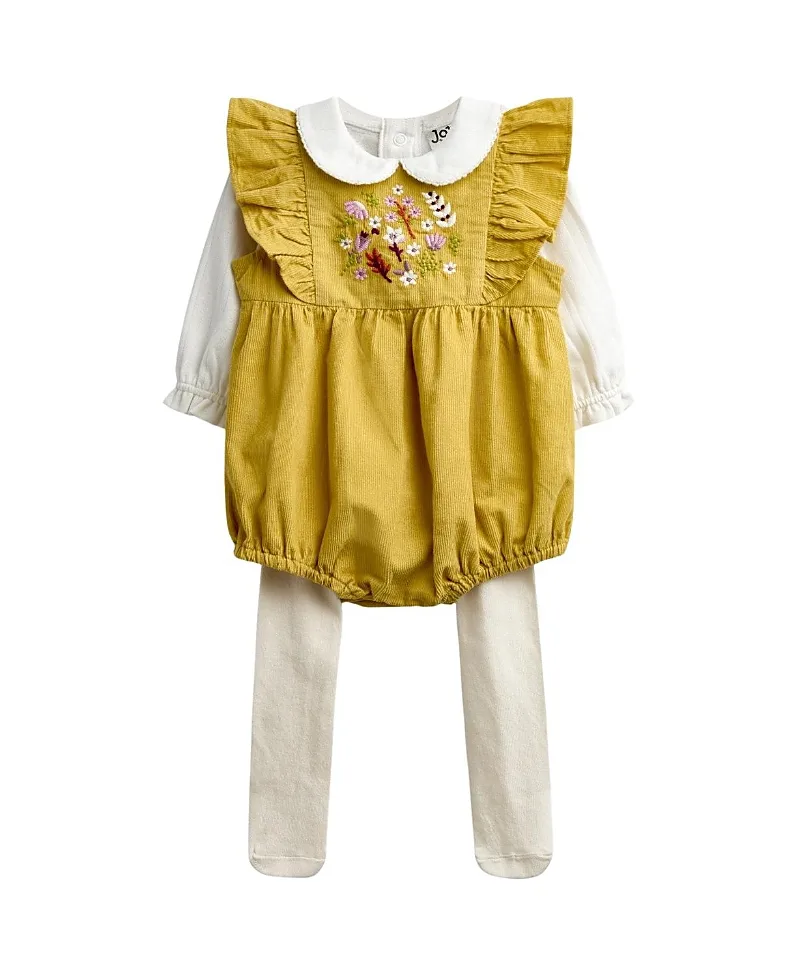 JoJo Maman Bebe 3-Piece Romper and Bodysuit Set by bebe