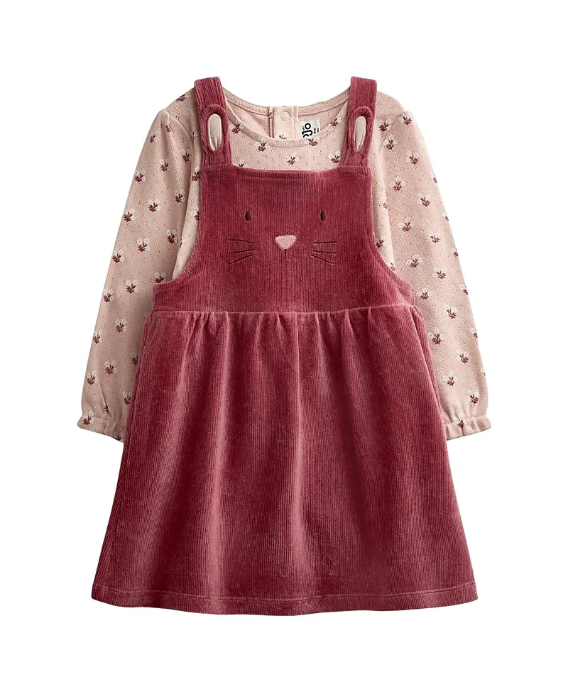 JoJo Maman Bebe Bunny Velour Dress and Bodysuit Set by bebe