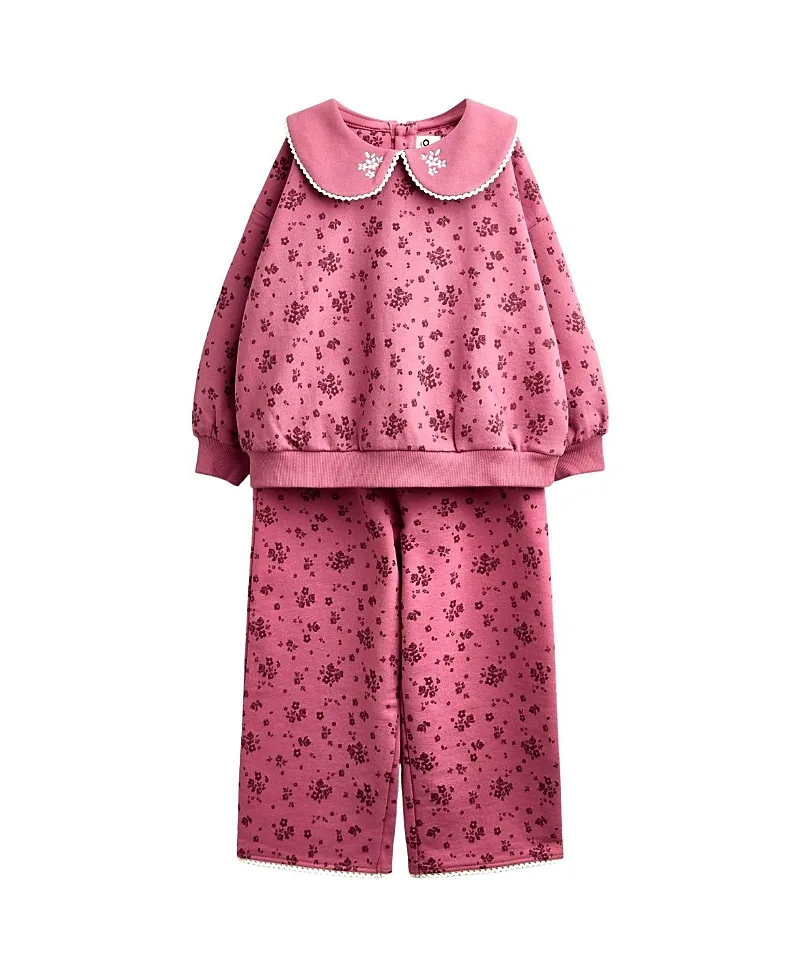 JoJo Maman Bebe Printed Sweatshirt and Bottom Outfit Set by bebe
