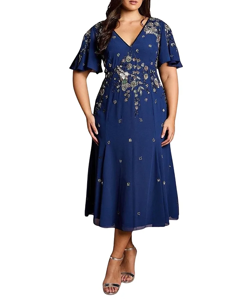 Floral Embellished Midi Dress by Coast