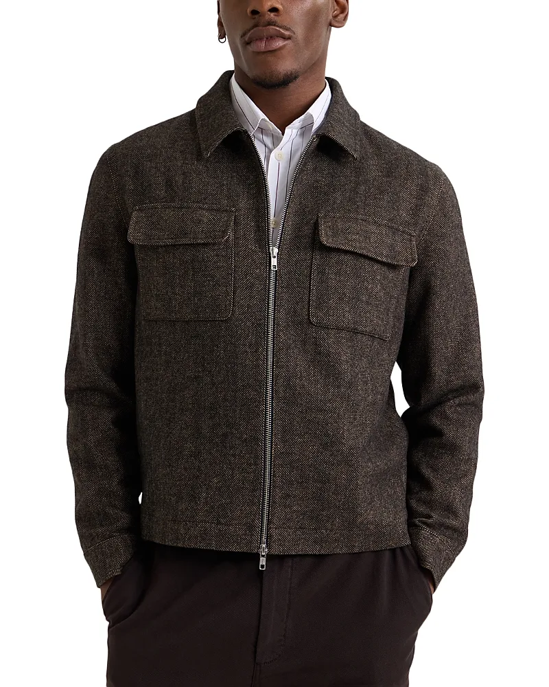 Wax London Osier Brushed Herringbone Pocket Jacket by Wax London