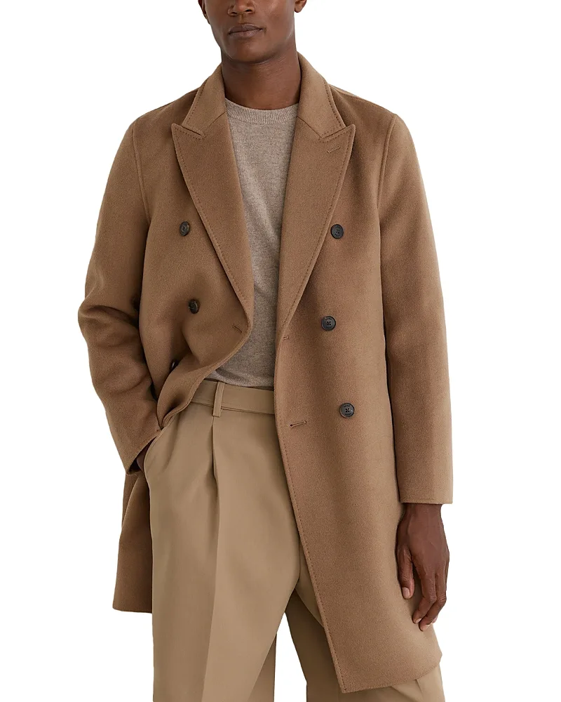 Dusk Wool Blend Double Breasted Overcoat by Reiss