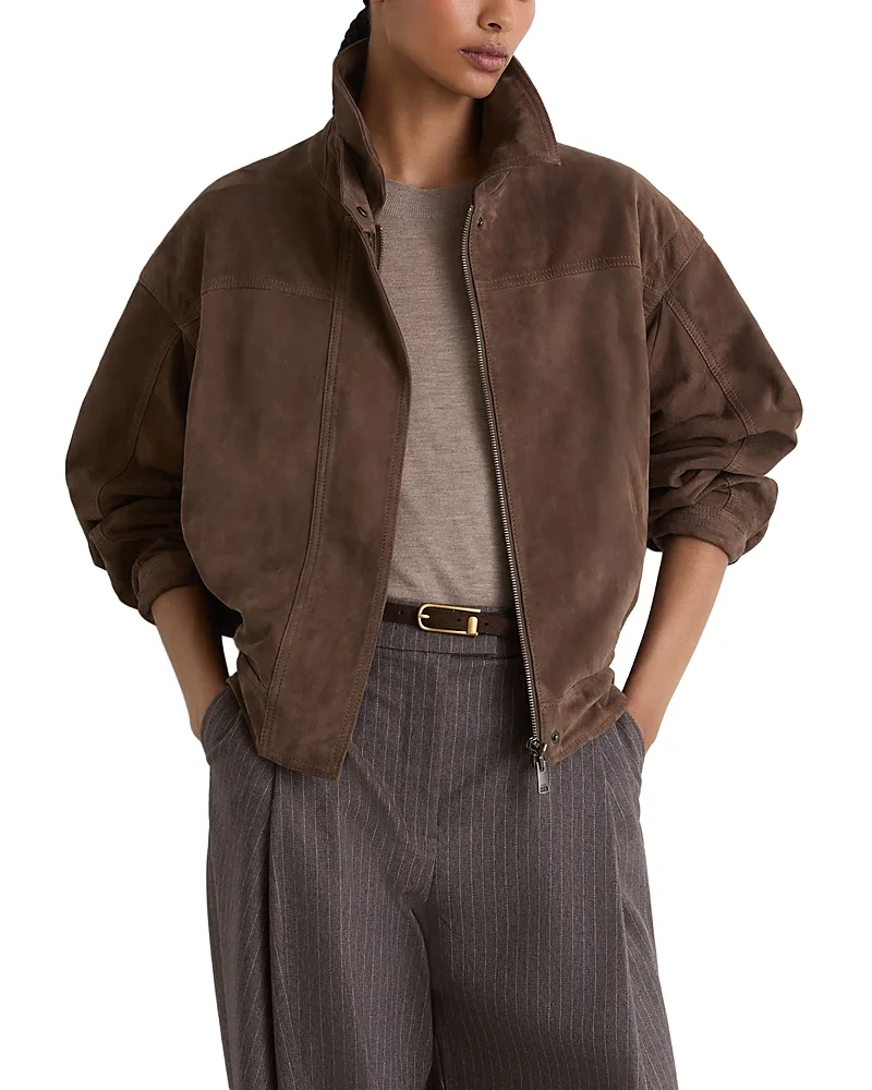 Cooper Suede Relaxed Jacket by Reiss