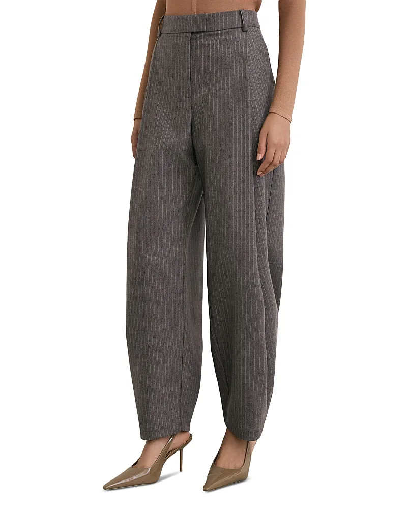 Phae Pinstripe Barrel Pants by Reiss