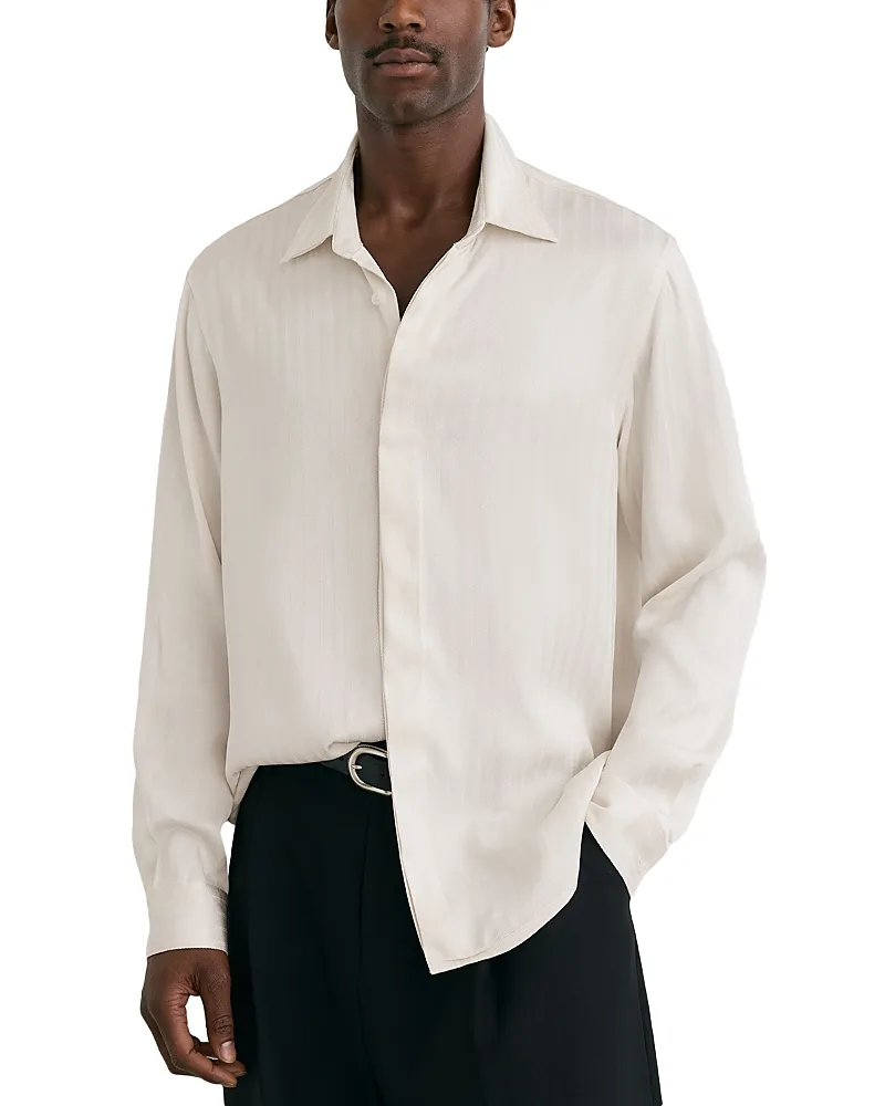 Chapel Herringbone Stripe Shirt by Reiss
