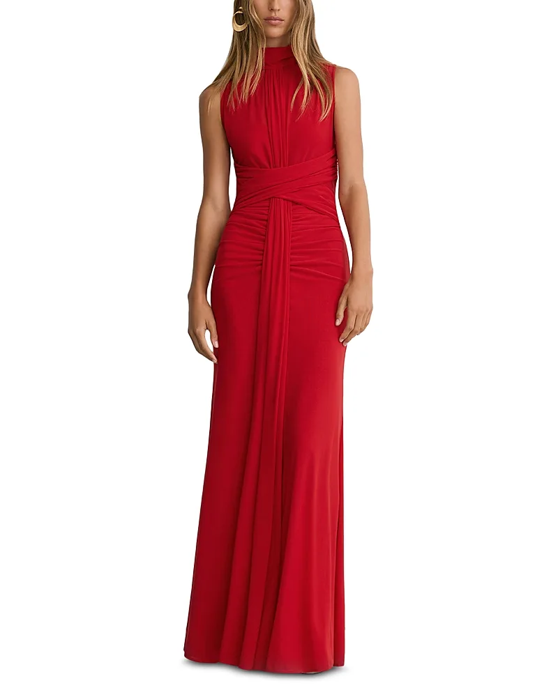 Starla Ruched Maxi Dress by Reiss