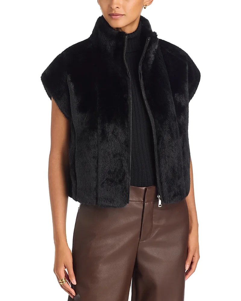 The Miller Faux Fur Vest by Adrienne Landau