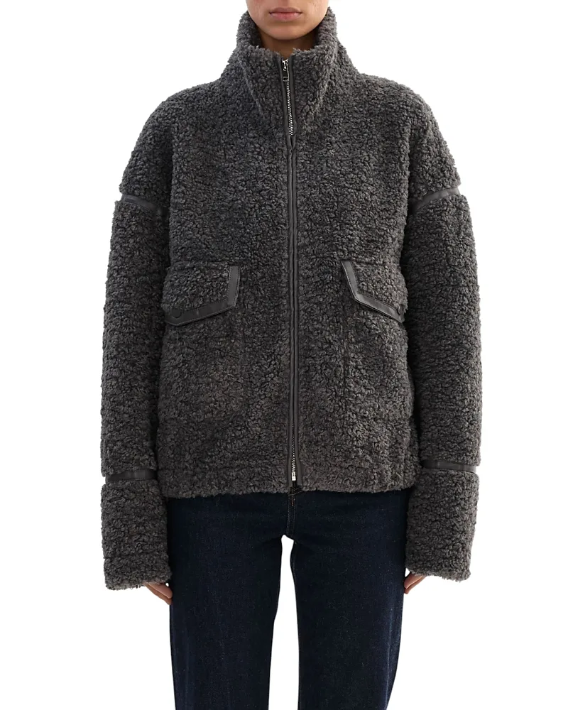 Brenna Sherpa Funnel Neck Jacket by Lamarque