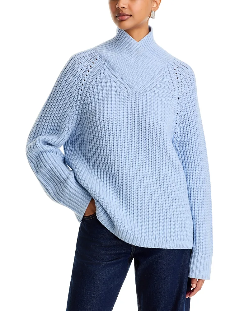 Feryssal Wool & Cashmere Mock Neck Sweater by Hugo Boss