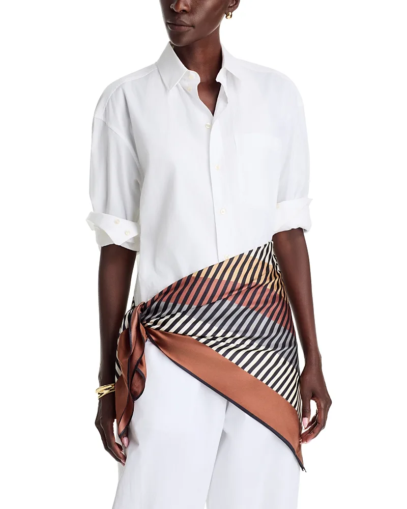 Concentric Stripes Silk Scarf by Echo
