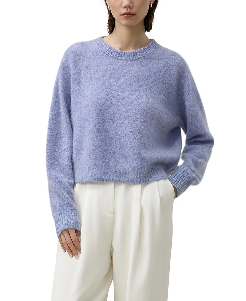 Brushed Two Tone Seamless Cashmere Sweater
