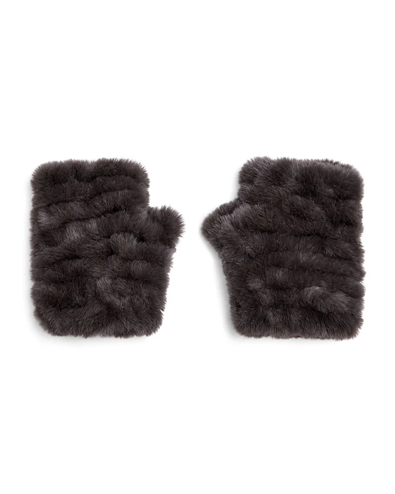 Mandy Faux Fur Fingerless Mittens by Jocelyn