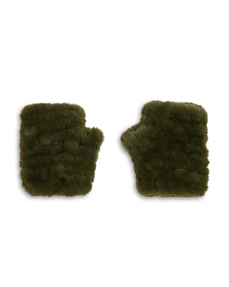 Mandy Faux Fur Fingerless Mittens
