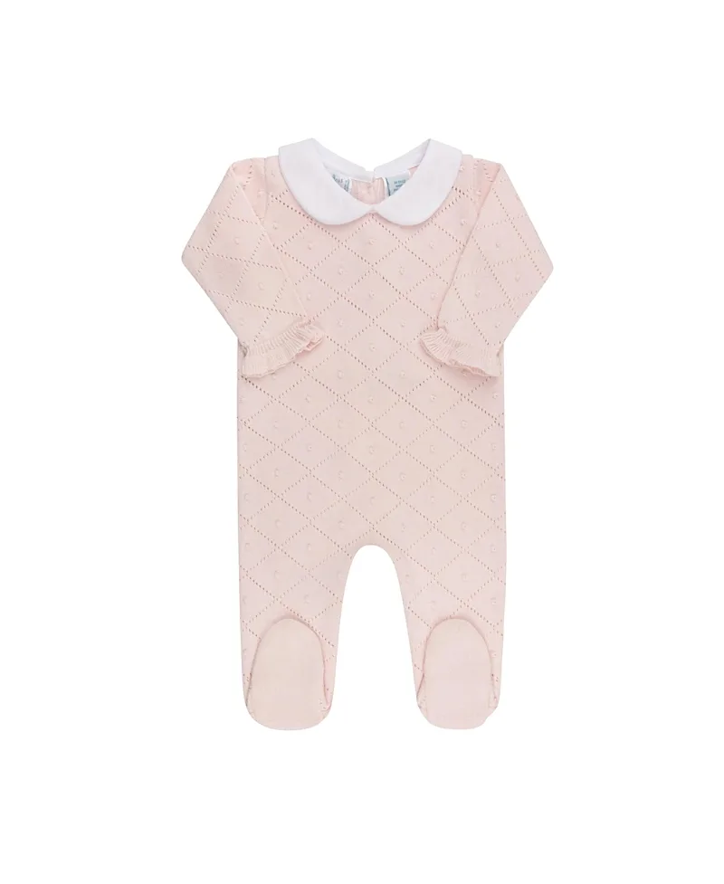 Peter Pan Diamond Knit Romper by Feltman Brothers
