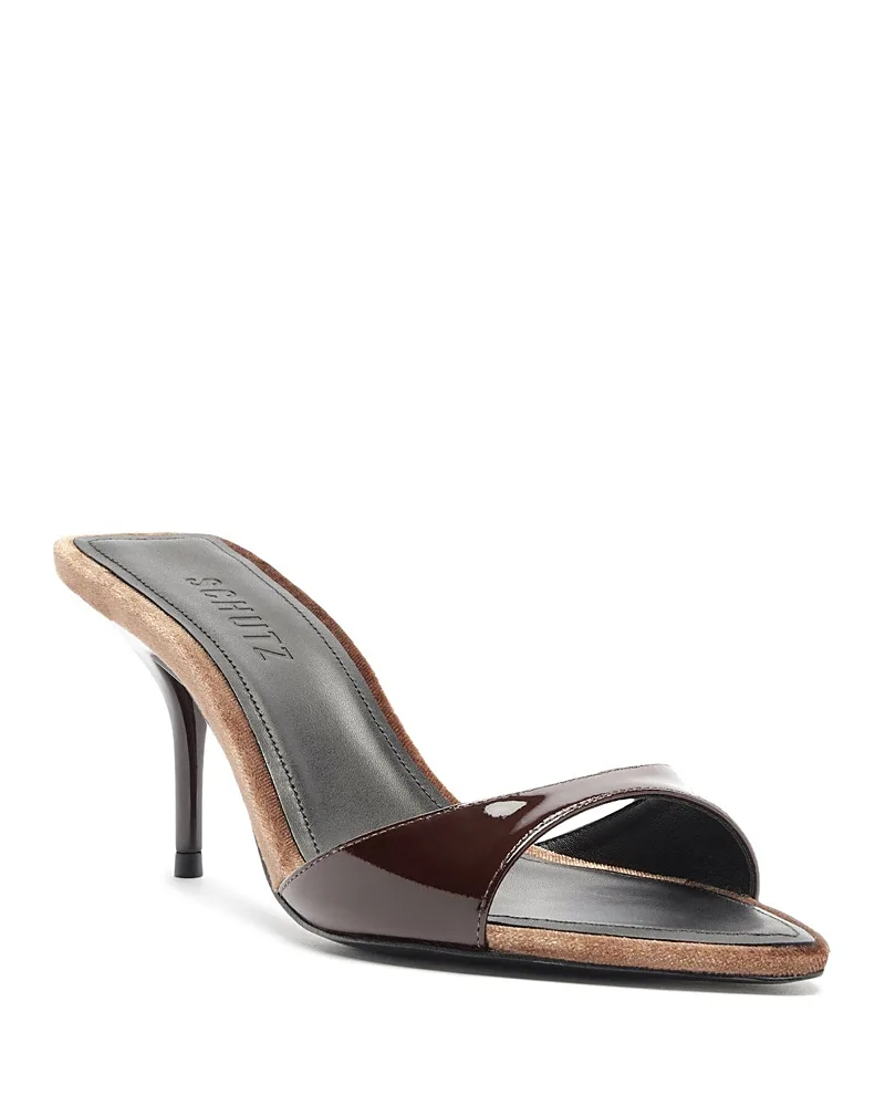Elodie Patent Leather Stiletto Sandals by SCHUTZ