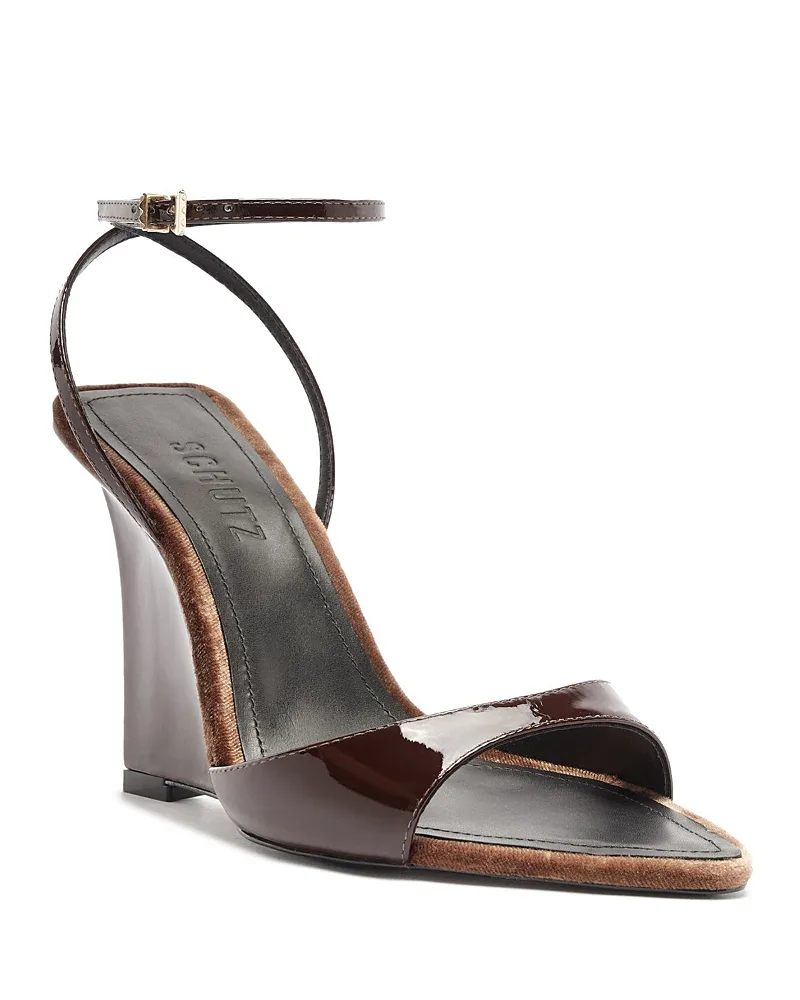 Elodie Patent Leather Wedge Sandals by SCHUTZ