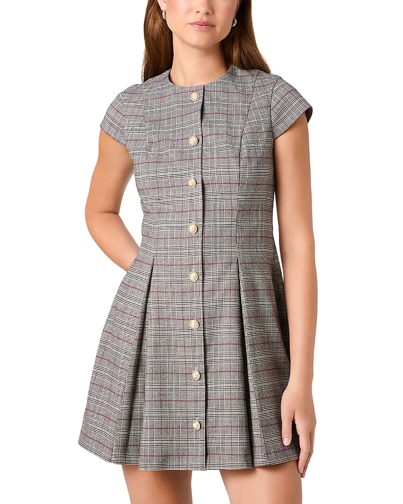 Leonie Button Front Mini Dress by French Connection
