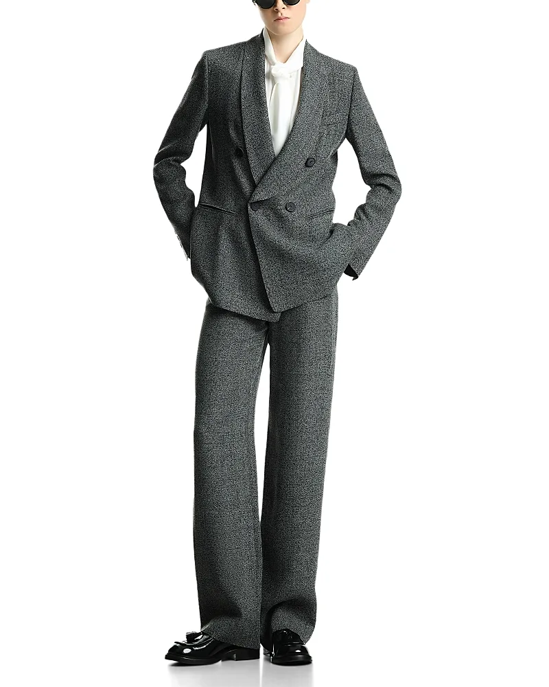 Emporio Armani Mouline Double Breasted Blazer