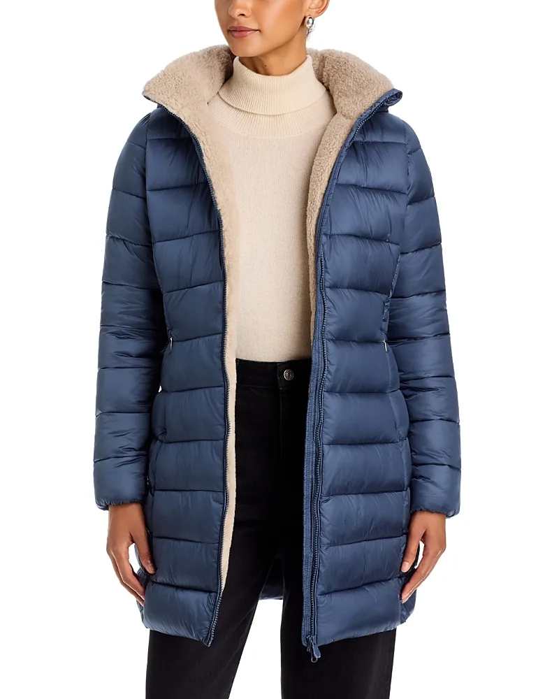 Clelia Faux Fur Trim Hooded Puffer Coat by Save The Duck