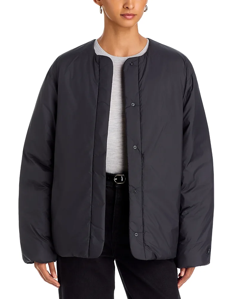 Axelle Collarless Snap Front Jacket by Save The Duck