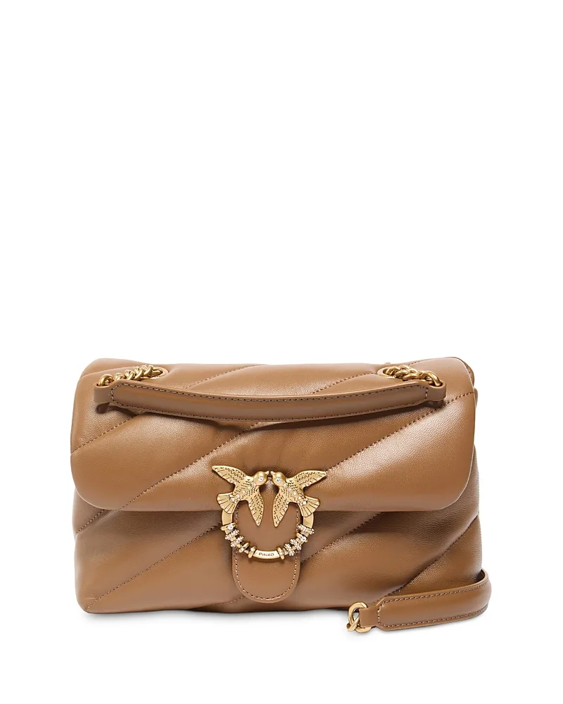 Puff Classic Quilted Convertible Leather Crossbody by Pinko