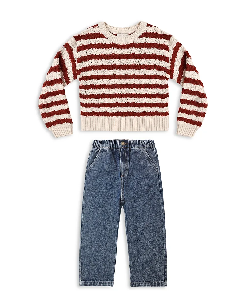 Stripe Sweater & Jeans Set by Rylee + Cru