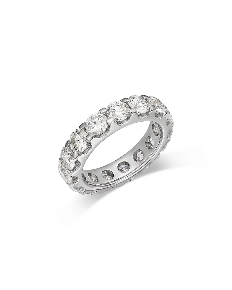 Luxe Collection Certified Lab Grown Diamond Eternity Band in 18K White Gold, 5.0 Tcw